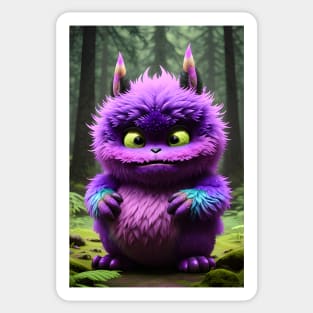 Cute Fluffy Monster 002 Sticker